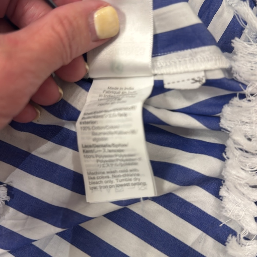 J.Crew Purple and White Striped Dress with Belt - Picture 7 of 8